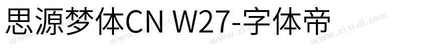 思源梦体CN W27字体转换